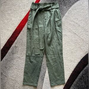 On34th Linen Blend Palmetto Paperbag Pants
